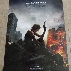Resident Evil:  The Final Chapter - Movie Poster with Milla Jovovich - Advance